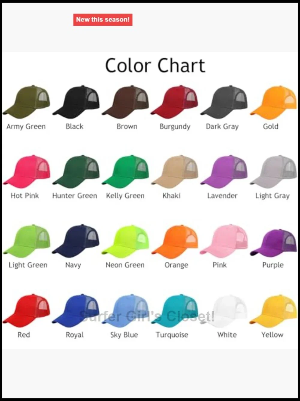 Structured 6-Panel Trucker Hat Adjustable Snapback Mesh Back Cotton Polyester
